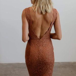 Baltic Born Valentine Copper Sparkle Maxi Dress M